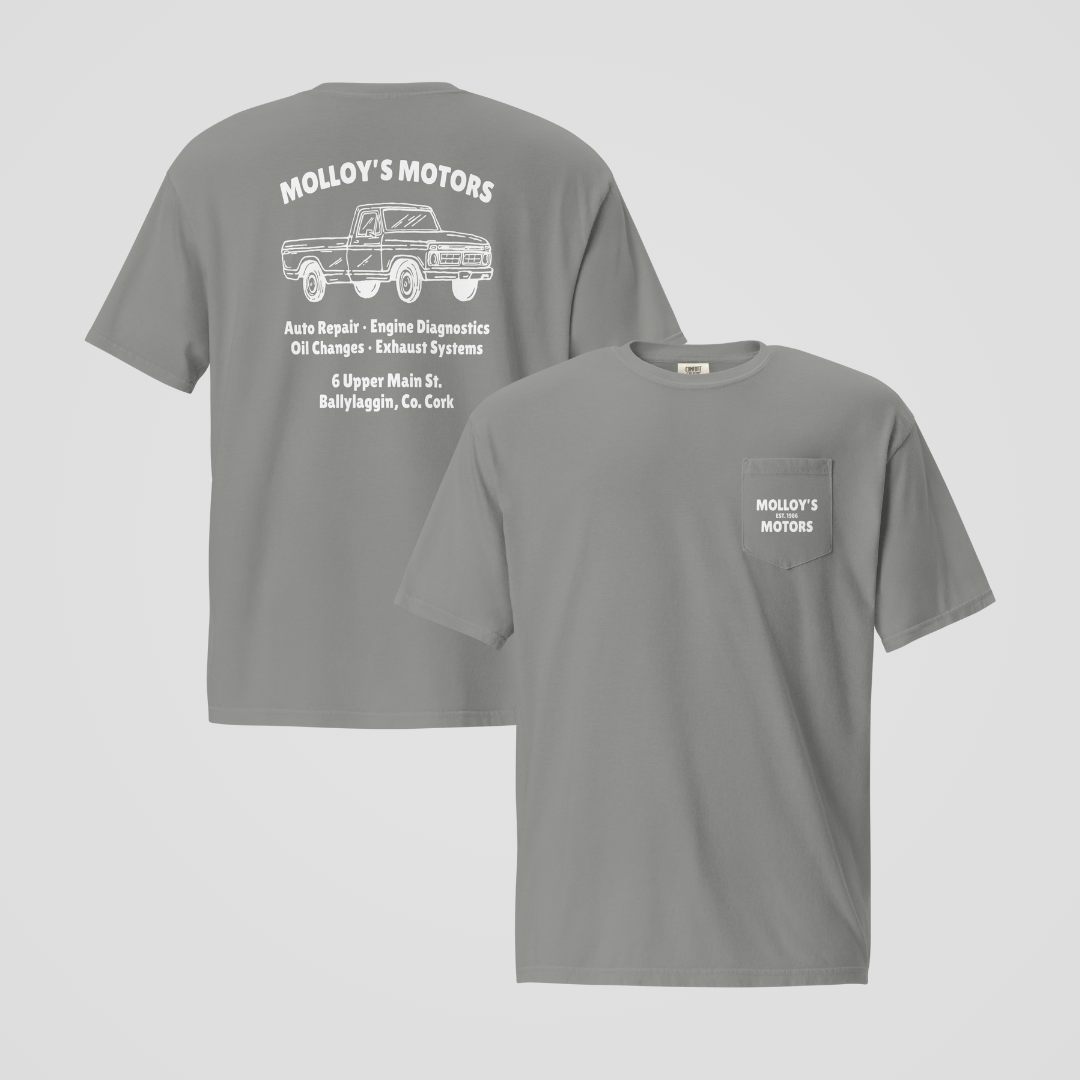 MOLLOY'S MOTORS FRONT POCKET TEE