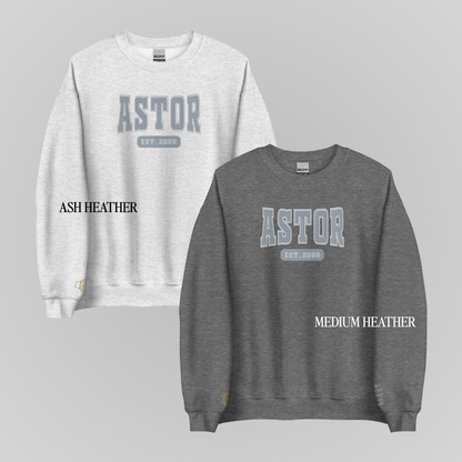 ROYAL ELITE COLLEGIATE EMBROIDERED CREWNECKS *RONAN x TEAL EDITION