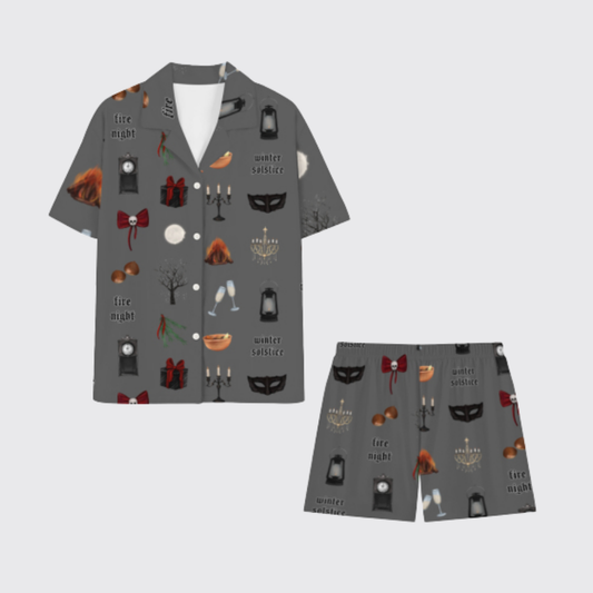 FIRE NIGHT PAJAMA SHORTS SET