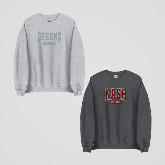 ROYAL ELITE COLLEGIATE EMBROIDERED CREWNECKS *COLE x SILVER EDITION