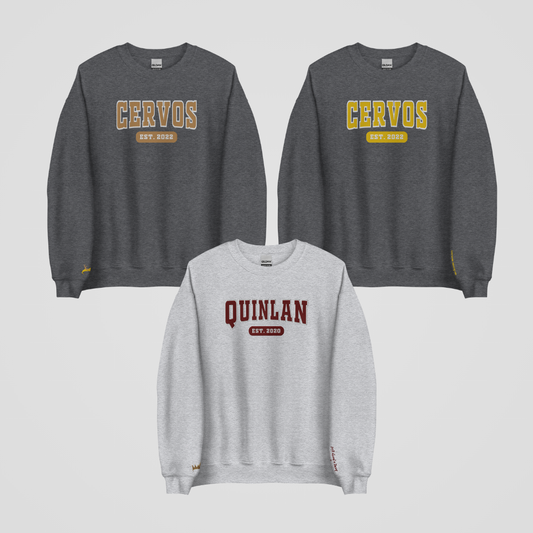SJM COLLEGIATE EMBROIDERED CREWNECK *CRESCENT CITY FEMALE LEADS EDITION