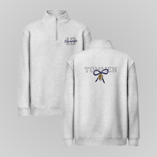 TOMMEN BOYS MOCK-NECK QUARTER-ZIP SWEATERS