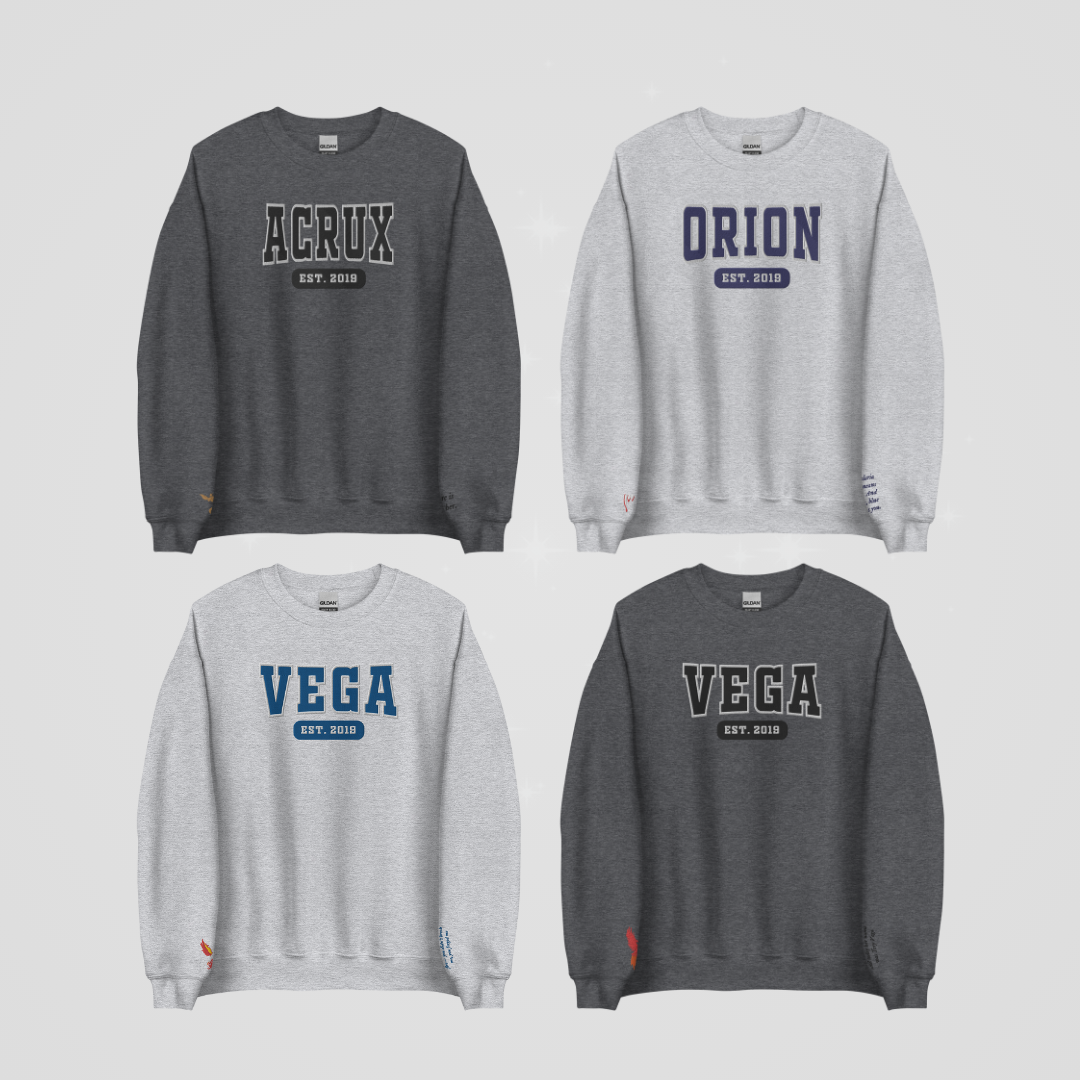 COLLEGIATE EMBROIDERED CREWNECK *ZODIAC ACADEMY EDITION