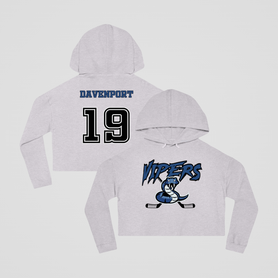 THE VIPERS HOCKEY WORKOUT CROP HOODIE