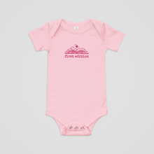 Load image into Gallery viewer, FIRST EDITION EMBROIDERED BABY ONESIE
