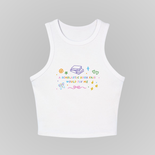 SCHOLASTIC BOOK FAIR RACERBACK TANK