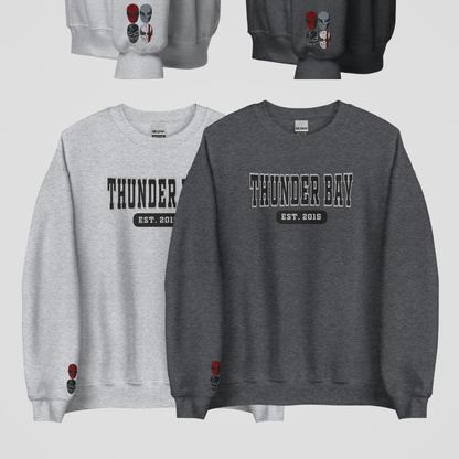 DEVIL'S NIGHT COLLEGIATE EMBROIDERED CREWNECKS *THUNDER BAY EDITION