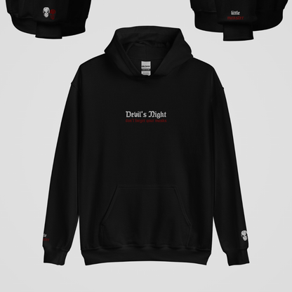DEVIL'S NIGHT EMBROIDERED HOODIE