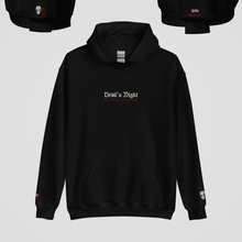 Load image into Gallery viewer, DEVIL&#39;S NIGHT EMBROIDERED HOODIE
