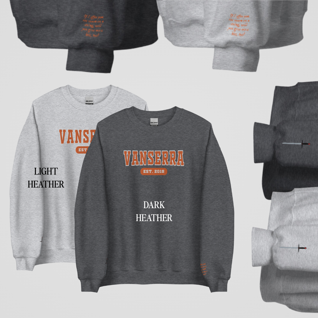ACOTAR COLLEGIATE EMBROIDERED CREWNECKS *LUCIEN x ELAIN EDITION