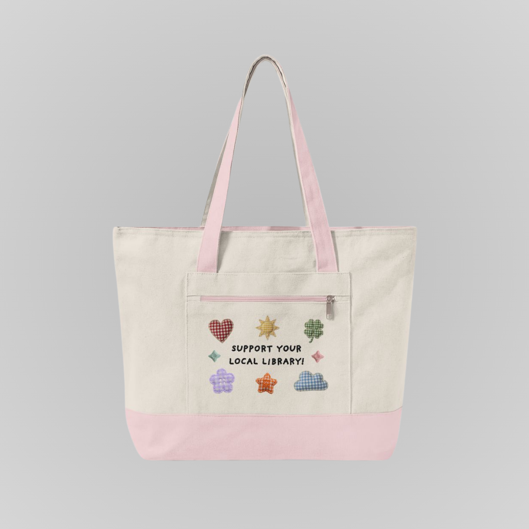 SUPPORT YOUR LOCAL❤ ZIPPERED TOTE BAG