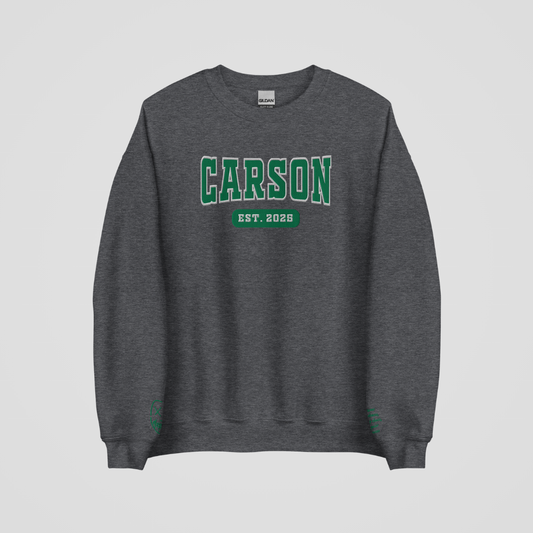 LEGACY OF GODS COLLEGIATE EMBROIDERED CREWNECK *GARETH CARSON EDITION