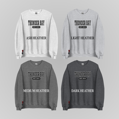 DEVIL'S NIGHT COLLEGIATE EMBROIDERED CREWNECKS *THUNDER BAY EDITION