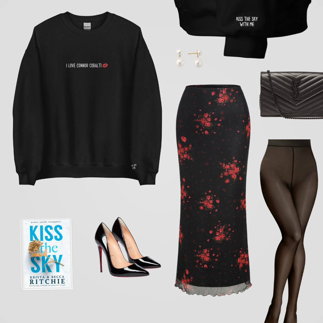 ADDICTED LOVE EMBROIDERED CREWNECK