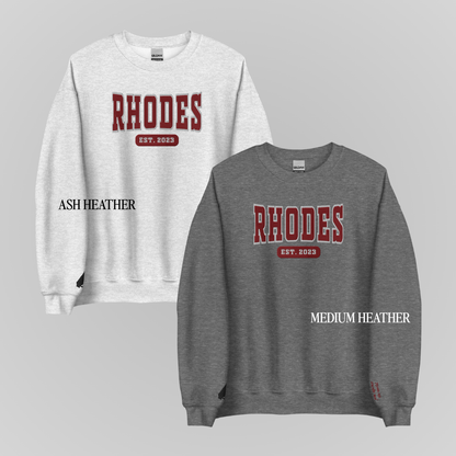 EDGE OF DARKNESS COLLEGIATE EMBROIDERED CREWNECKS *KADE x STACEY EDITION