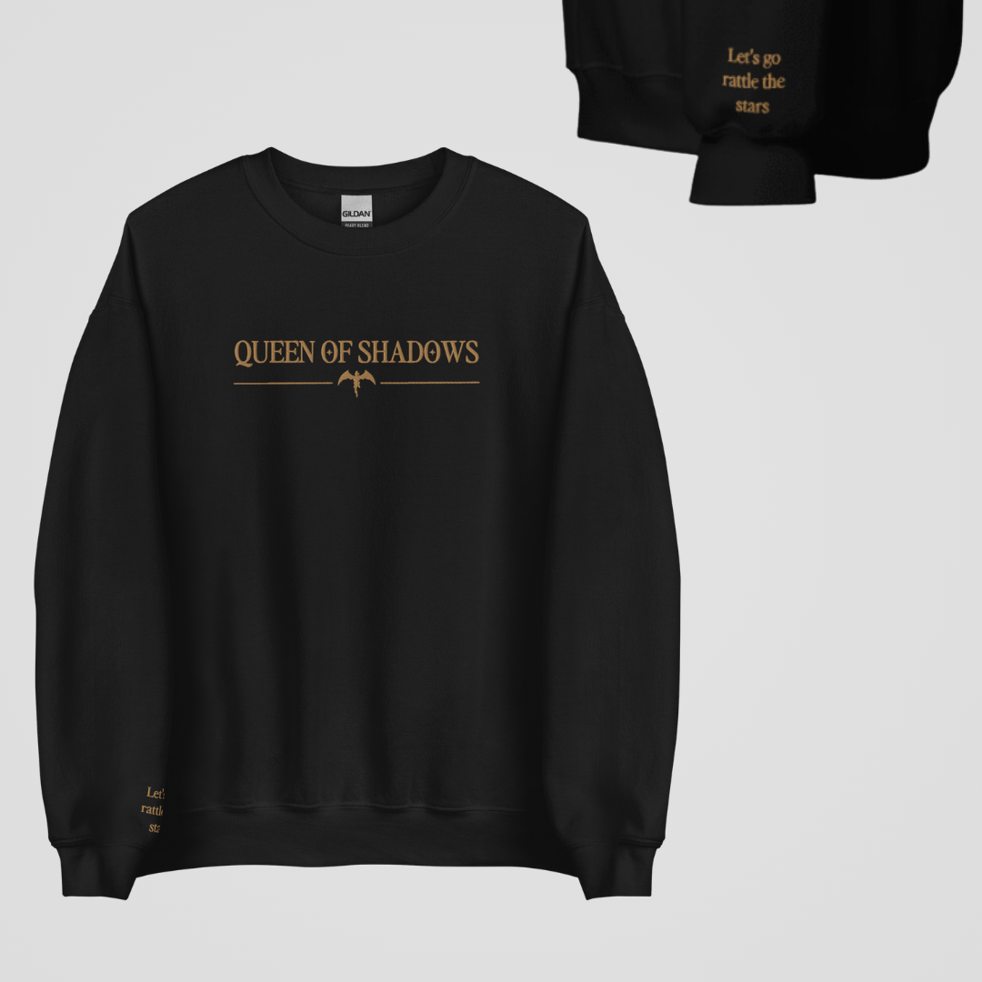 SARAH J MAAS BOOKS EMBROIDERED CREWNECKS