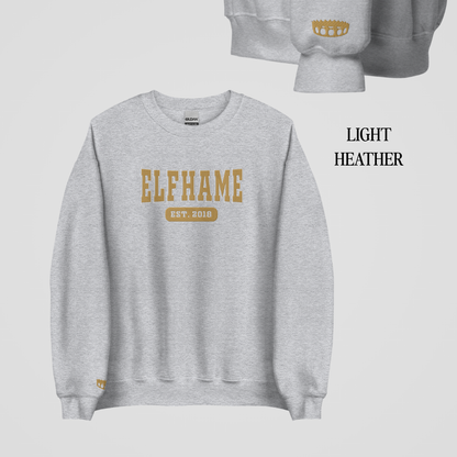 COLLEGIATE EMBROIDERED CREWNECK *ELFHAME EDITION