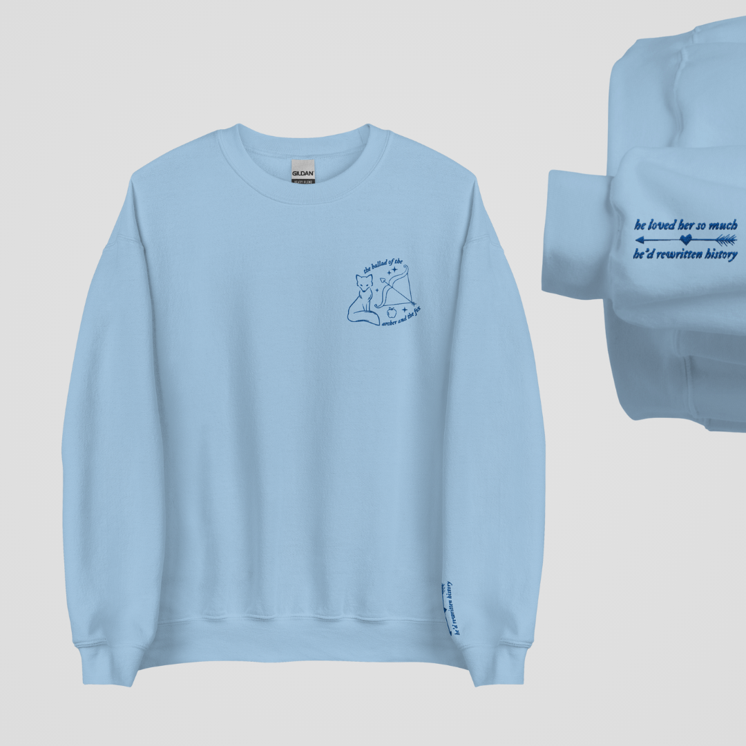 THE ARCHER AND THE FOX EMBROIDERED CREWNECK