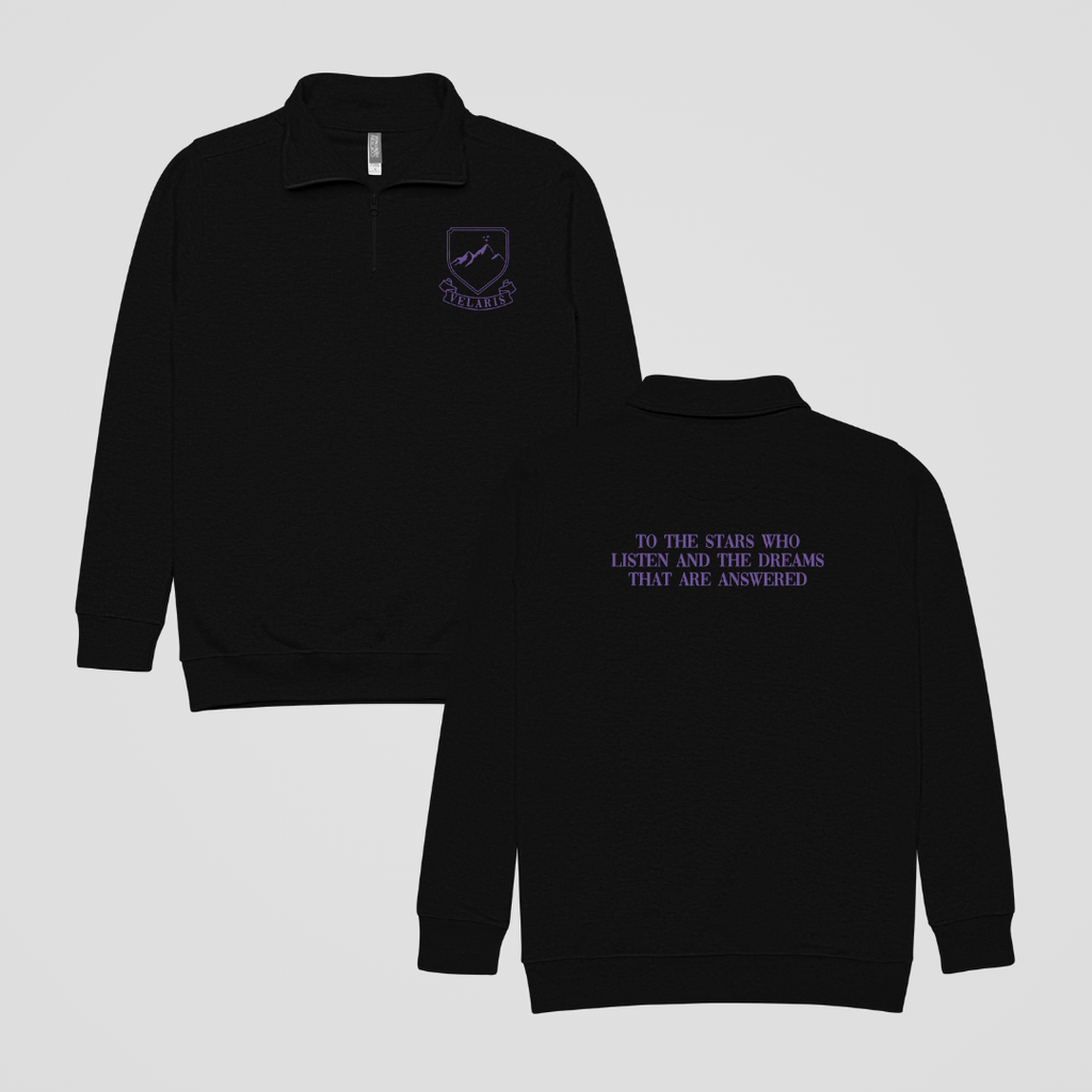MAASVERSE LOCATIONS EMBROIDERED FLEECE QUARTER-ZIP JACKET