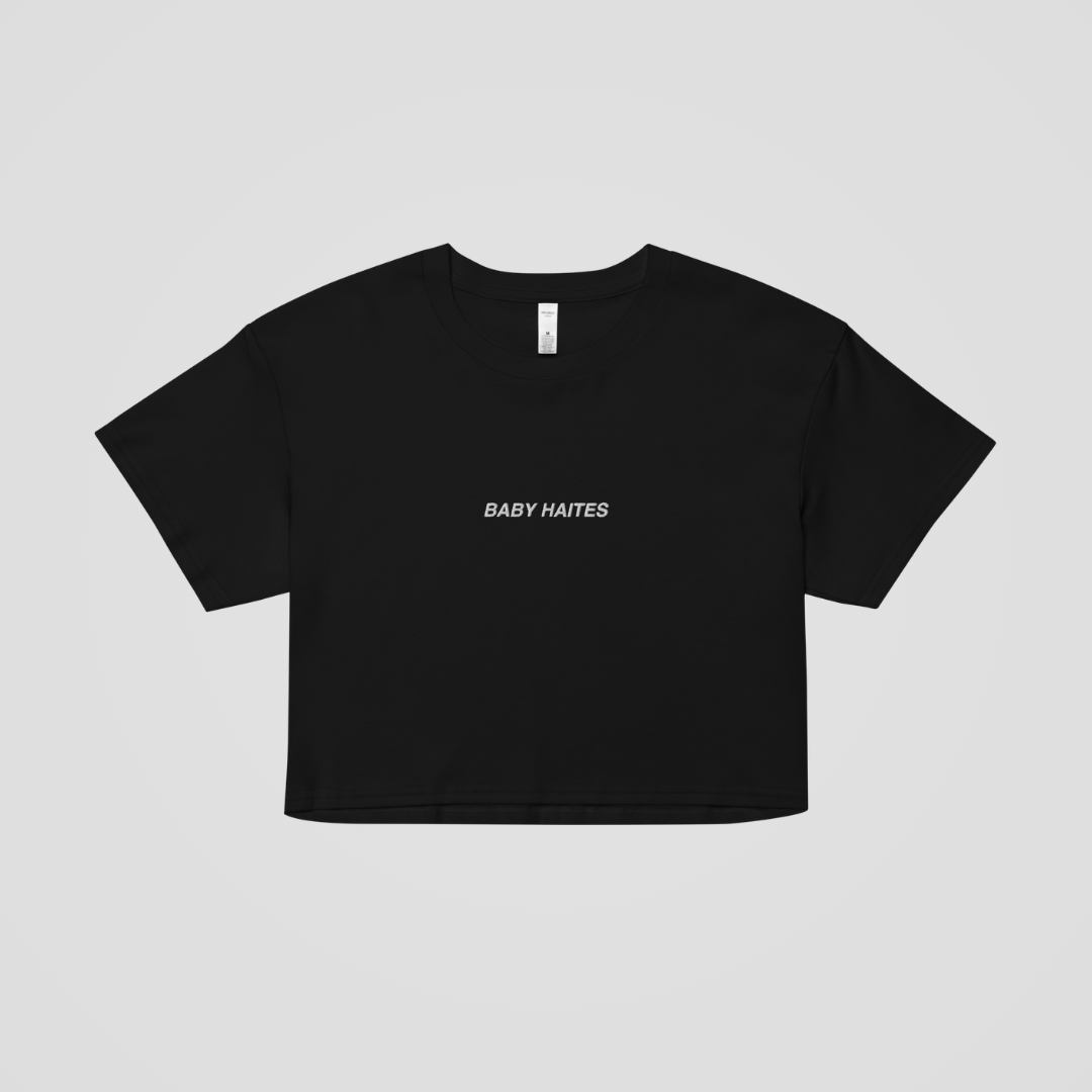 BABY HAITES EMBROIDERED CROP TEE