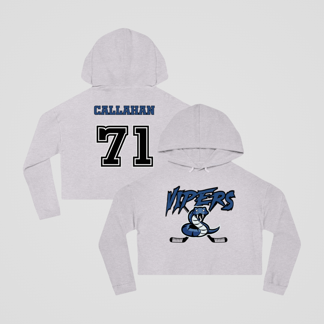 THE VIPERS HOCKEY WORKOUT CROP HOODIE