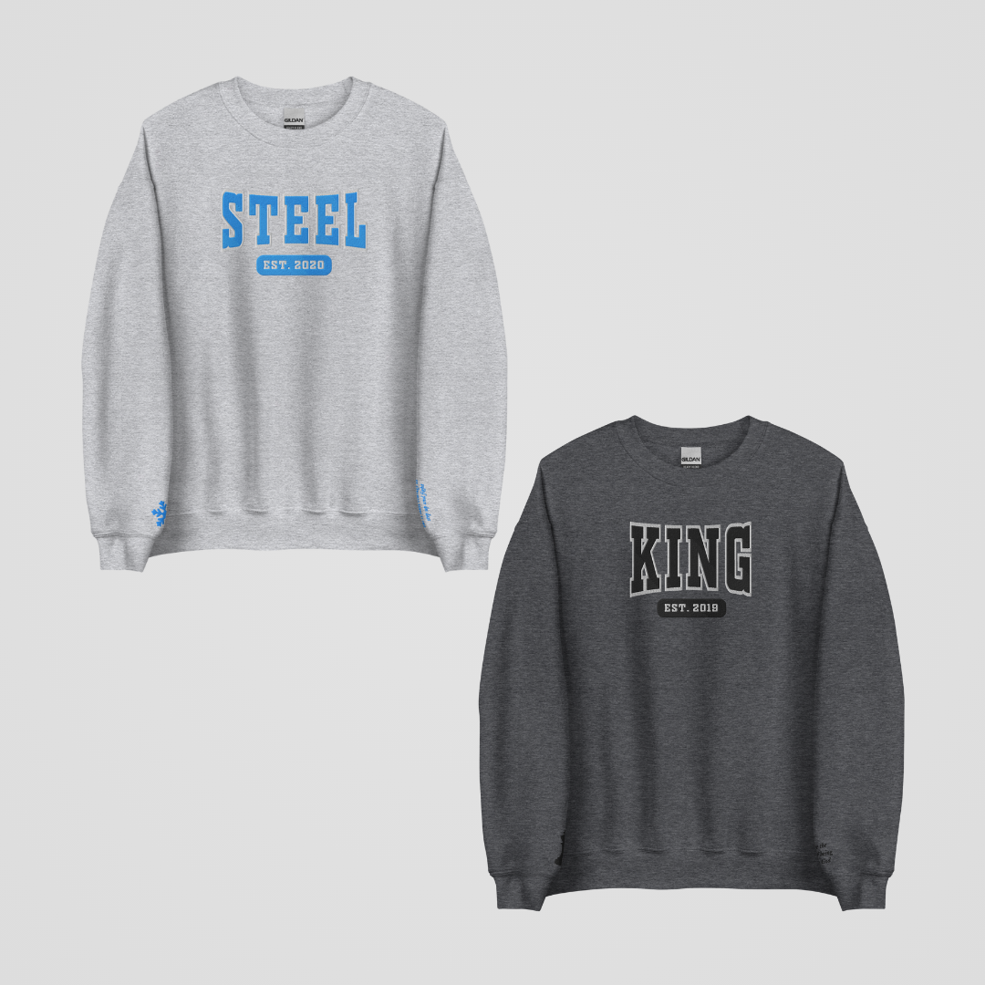 ROYAL ELITE COLLEGIATE EMBROIDERED CREWNECKS *AIDEN x ELSA EDITION
