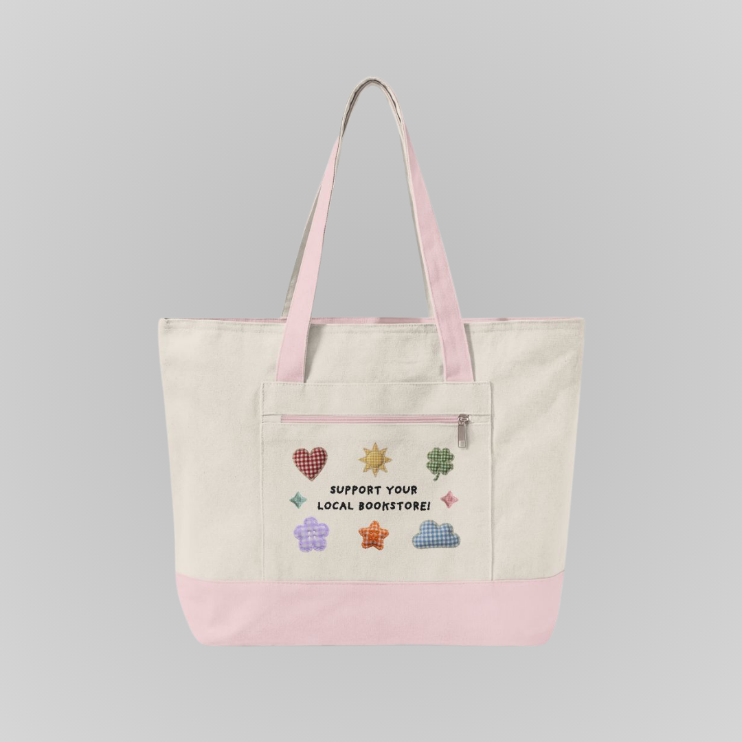 SUPPORT YOUR LOCAL❤ ZIPPERED TOTE BAG