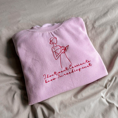 READING SMUT EMBROIDERED CREWNECK