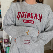 Load image into Gallery viewer, SJM COLLEGIATE EMBROIDERED CREWNECK *CRESCENT CITY FEMALE LEADS EDITION
