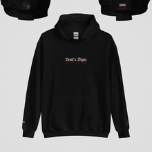 Load image into Gallery viewer, DEVIL&#39;S NIGHT EMBROIDERED HOODIE
