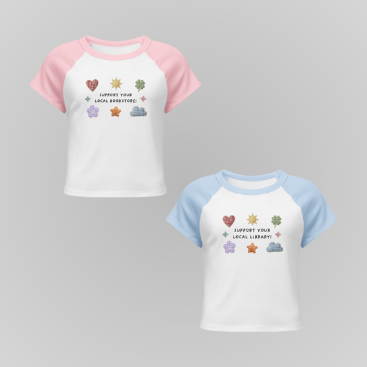 SUPPORT YOUR LOCAL❤ RAGLAN BABY TEES