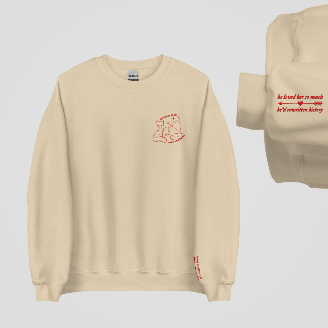 THE ARCHER AND THE FOX EMBROIDERED CREWNECK