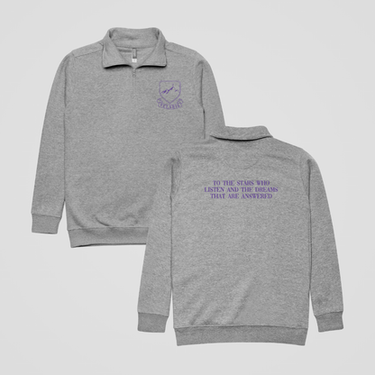 MAASVERSE LOCATIONS EMBROIDERED FLEECE QUARTER-ZIP JACKET