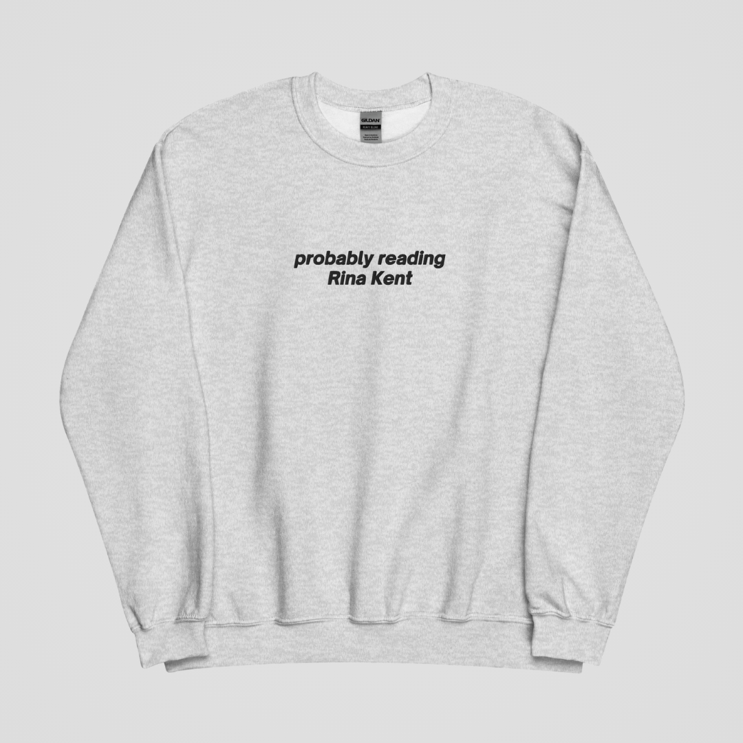 PROBABLY READING RINA KENT EMBROIDERED CREWNECK