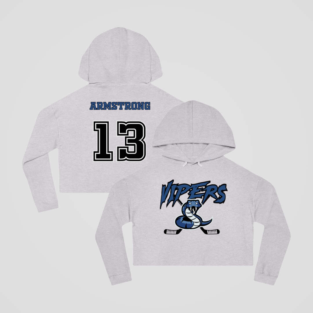 THE VIPERS HOCKEY WORKOUT CROP HOODIE