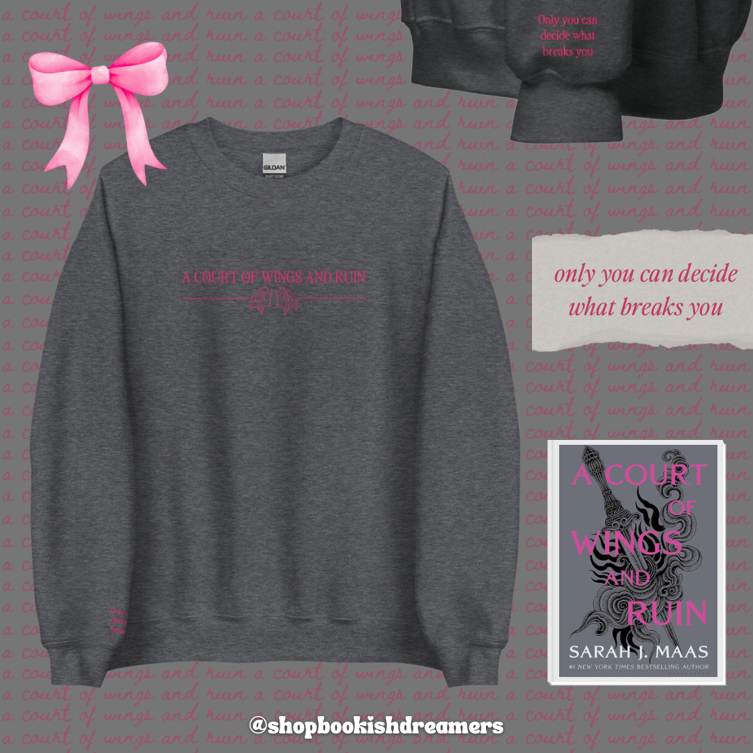 SARAH J MAAS BOOKS EMBROIDERED CREWNECK