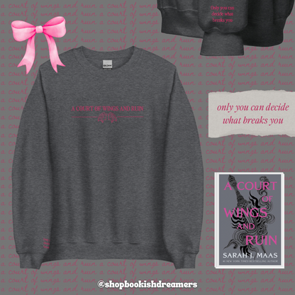 SARAH J MAAS BOOKS EMBROIDERED CREWNECK