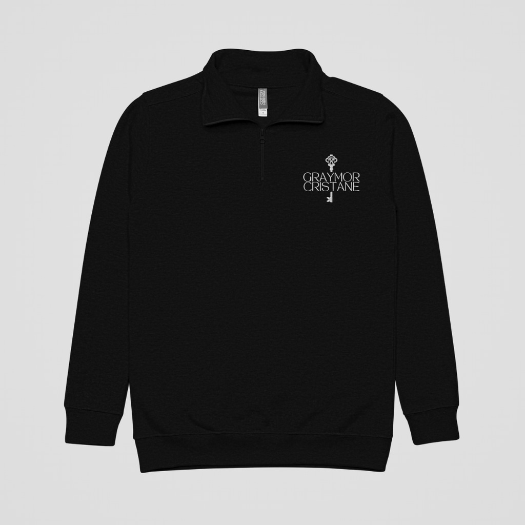 GRAYMOR CRISTANE EMBROIDERED FLEECE QUARTER-ZIP JACKET