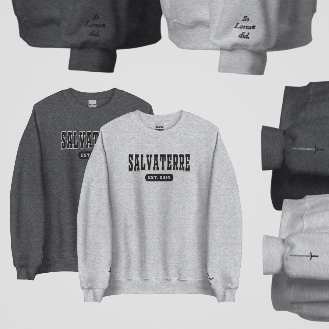 SJM COLLEGIATE EMBROIDERED CREWNECK *TOG BOOK BOYFRIEND EDITION