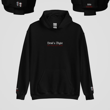 Load image into Gallery viewer, DEVIL&#39;S NIGHT EMBROIDERED HOODIE
