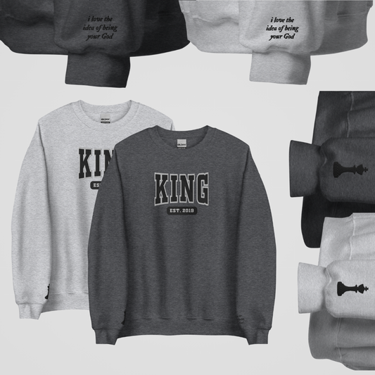 COLLEGIATE EMBROIDERED CREWNECK *ROYAL ELITE HORSEMEN EDITION