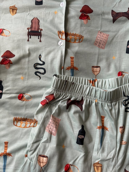 CRUEL PRINCE PAJAMA SHORTS SET