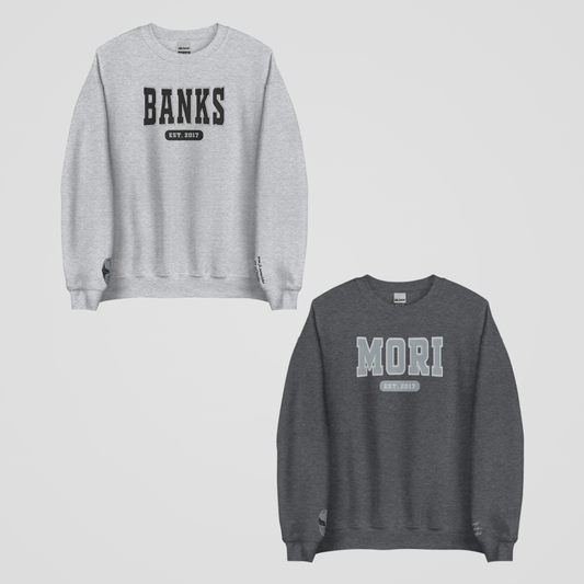 DEVIL'S NIGHT COLLEGIATE EMBROIDERED CREWNECKS *KAI x BANKS EDITION