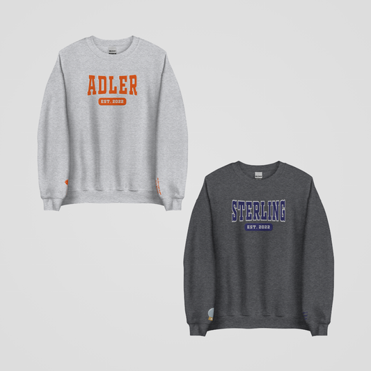 EMPIRE COLLEGIATE EMBROIDERED CREWNECKS *DANIEL x NICOLE EDITION