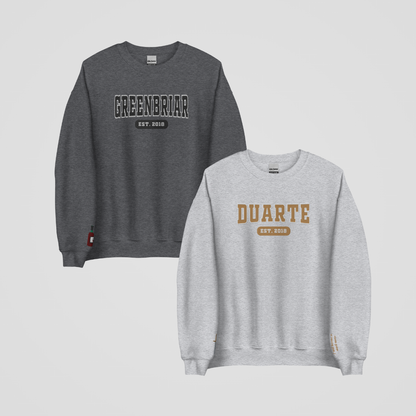 COLLEGIATE EMBROIDERED CREWNECK *CRUEL PRINCE EDITION