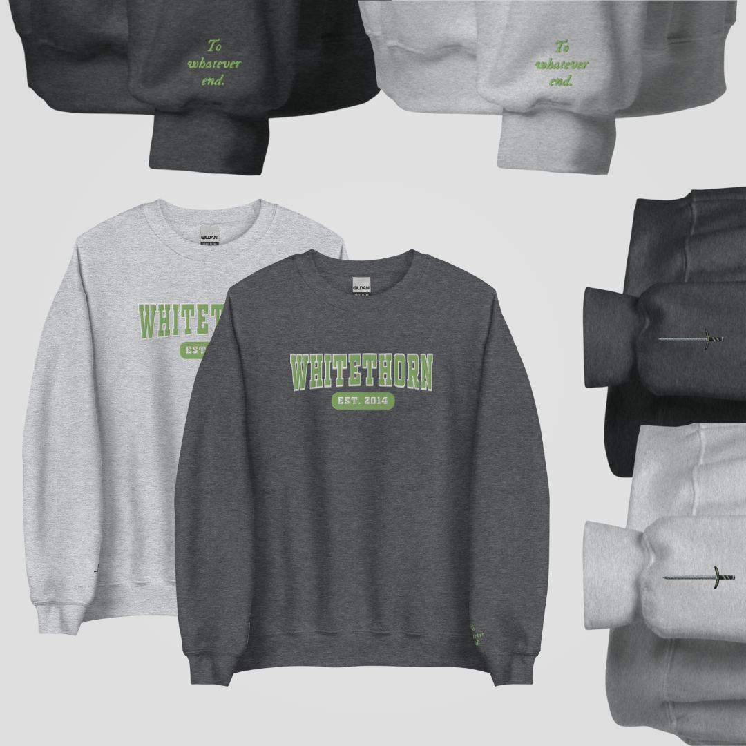 SJM COLLEGIATE EMBROIDERED CREWNECK *TOG BOOK BOYFRIEND EDITION
