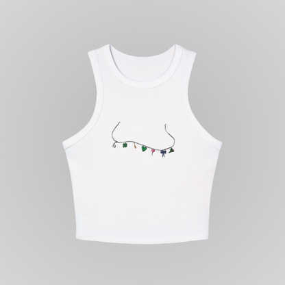 TOMMEN CHARM NECKLACES RACERBACK TANK