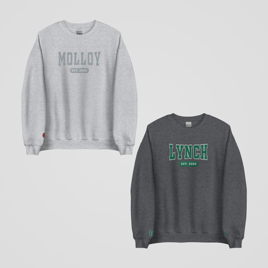 TOMMEN COLLEGIATE EMBROIDERED CREWNECKS *JOEY x AOIFE EDITION