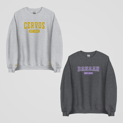CRESCENT CITY COLLEGIATE EMBROIDERED CREWNECKS *RUHN x LIDIA EDITION