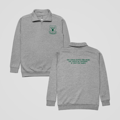 MAASVERSE LOCATIONS EMBROIDERED FLEECE QUARTER-ZIP JACKET